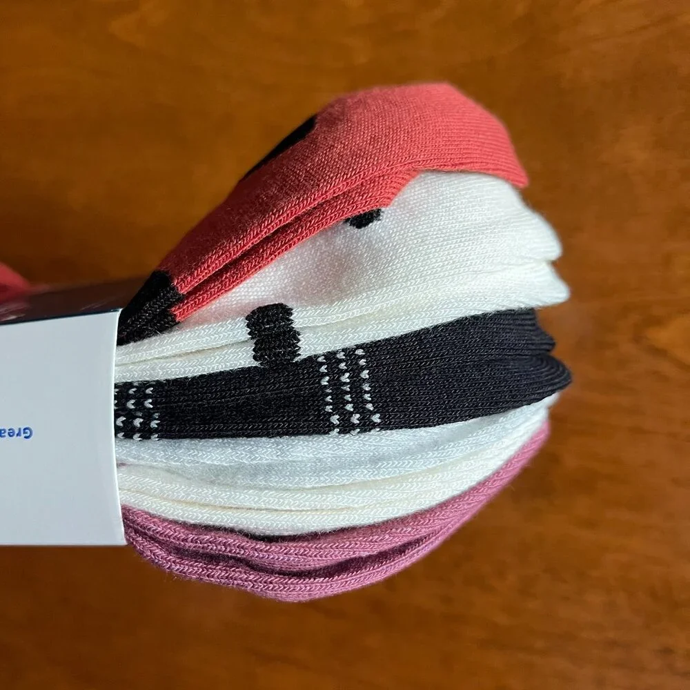Old Navy 6-pack dot and stripe socks M NWT
